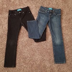 2 pairs Old Navy size 6 girls regular skinny jeans